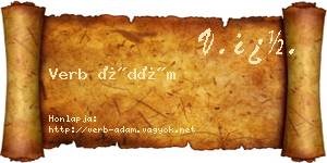 Verb Ádám névjegykártya